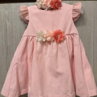 Официална бебешка рокля Точици, снимка 1 - Бебешки рокли - 44940603