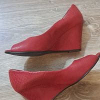 Нови червени обувки естествена кожа, снимка 6 - Дамски обувки на ток - 45915689