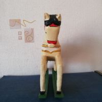Стара играчка дървен кон, люлеещ, ръчна изработка. , снимка 2 - Колекции - 45890876