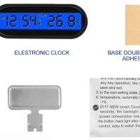 Дигитален часовник  термометър за автомобил, снимка 2 - Аксесоари и консумативи - 45282552
