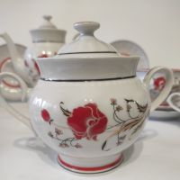 Руски порцелан сервиз за чай Дулево , снимка 4 - Сервизи - 45360637
