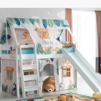Единично и двуетажно детско креватче с пързалка , снимка 2 - Бебешки легла и матраци - 45005723