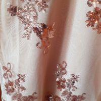 Продавам - Дамска официална рокля с пайети - бежова на цвят., снимка 3 - Рокли - 45254539