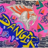 Graffiti Danger картина, снимка 2 - Картини - 45735892