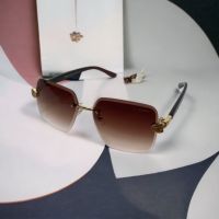 Дамски слънчеви очила кафяви Cartier реплика, снимка 1 - Слънчеви и диоптрични очила - 45572846