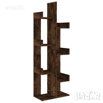 vidaXL Библиотека, 48x25,5x140 см, опушен дъб, инженерно дърво(SKU:816005, снимка 1