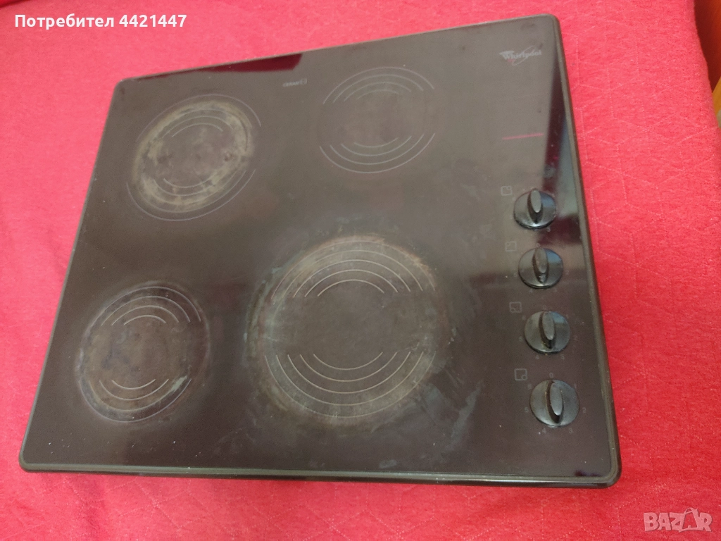 Продавам употребяван стъклокерамичен плот за вграждане, снимка 1