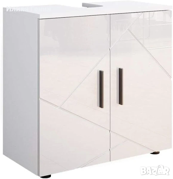 Шкаф за мивка Vicco Irma, бял гланц, 60 x 59 см , снимка 1