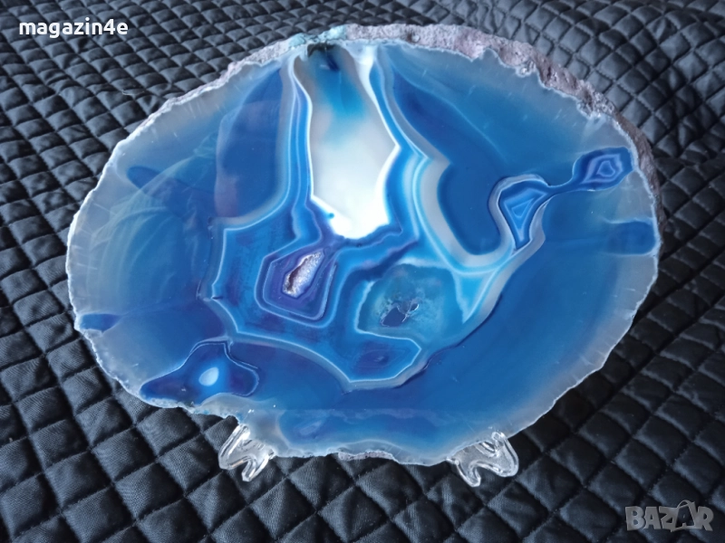 Голяма плочка от естествен ахат,скъпоценен камък за хармония и дълголетие,Родопи,Родопис,, снимка 1