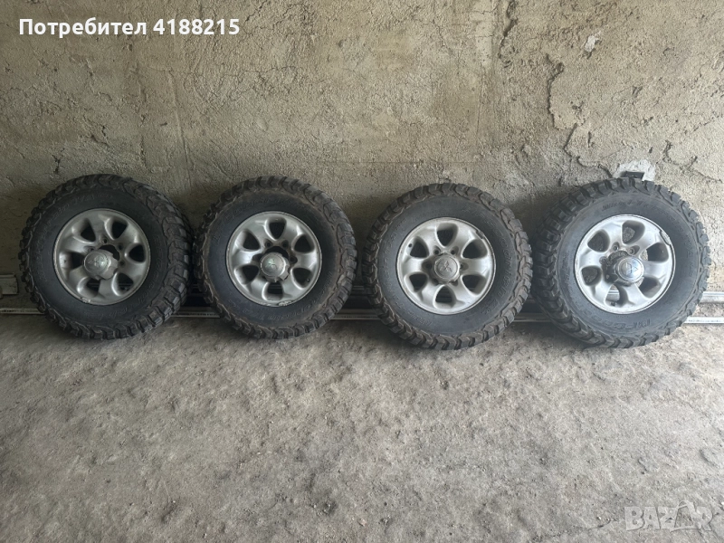 Джанти 15" с гуми 235/75/15 МТ за Нисан Терано / Nissan Terrano / Mitsubishi / Мицубиши, снимка 1