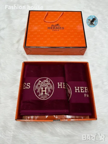 Комплект 2 броя - плажна хавлия и кърпа Hermes ,Boos,Louis Vuitton,YSL,Gucci,, снимка 1
