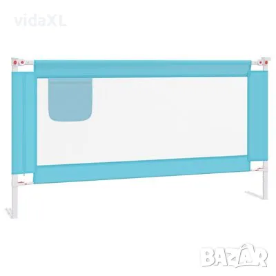 vidaXL Ограничител за бебешко легло, син, 160x25 см, плат(SKU:10212), снимка 1