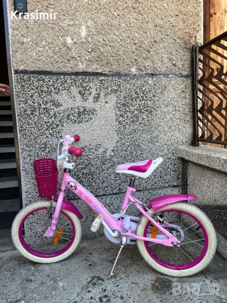 BYOX Детски Велосипед/Колело 16" PUPPY PINK (за момиче), снимка 1