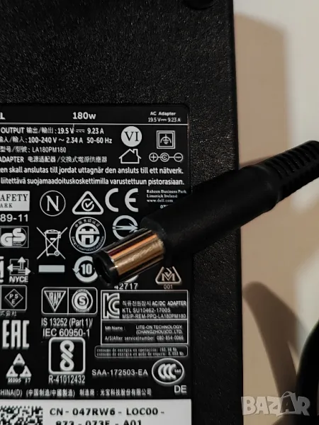 Оригинално зарядно DELL 19.5V / 9.23A / 180W , снимка 1