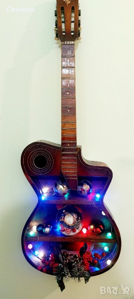 Ръчно изработена етажерка от китара - уникат !, снимка 1