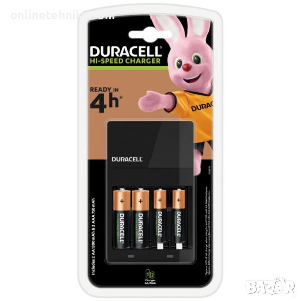 Зарядно за батерии Duracell CEF14 + 2 x R6/AA + 2 x R03/AAA, снимка 1