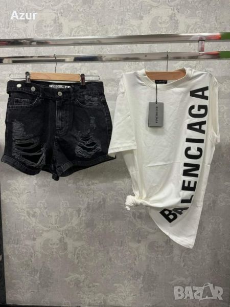 тениски balenciaga и къси панталонки , снимка 1