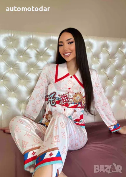 Комплект луксозна пижама сатен, снимка 1