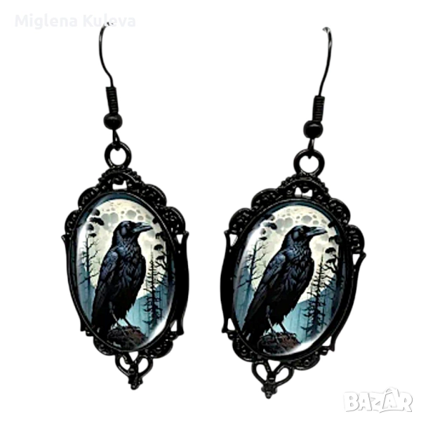 Обици Гарван , снимка 1