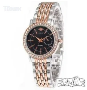 Златист Дамски Часовник с Камъни Нов , снимка 1