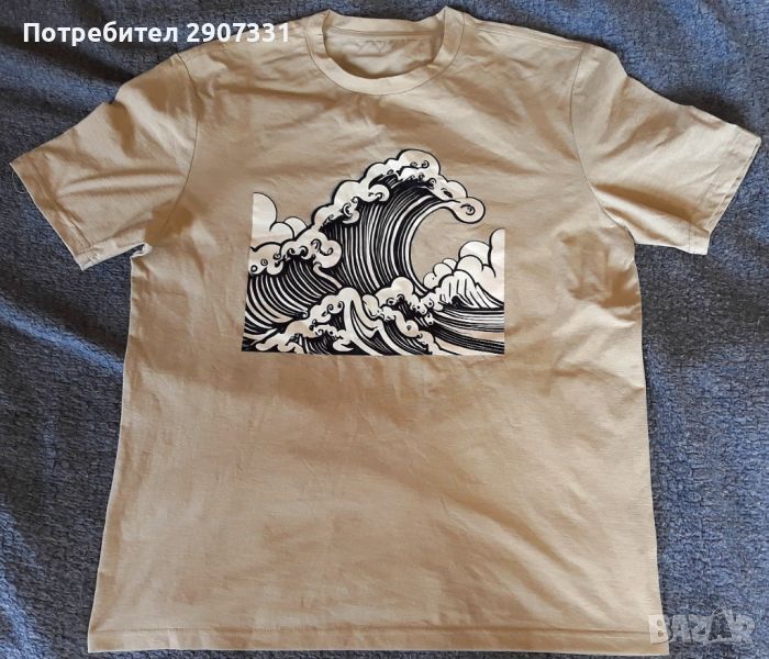 Тениска Голямата вълна край Канагава,класически японски печат, снимка 1