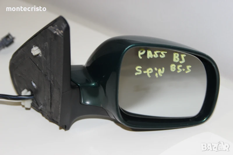 Дясно електрическо огледало VW Passat B5.5 B5 (1998-2002г) 5 пина / къс / 3B1857522C Тъмно зелен, снимка 1