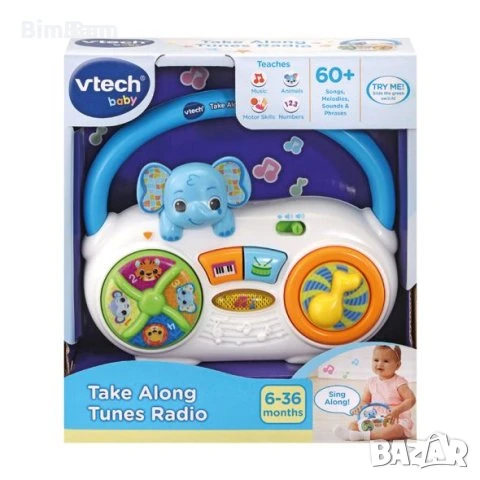 Бебешко радио Take Along Tunes Radio - слонче / Vtech baby, снимка 1