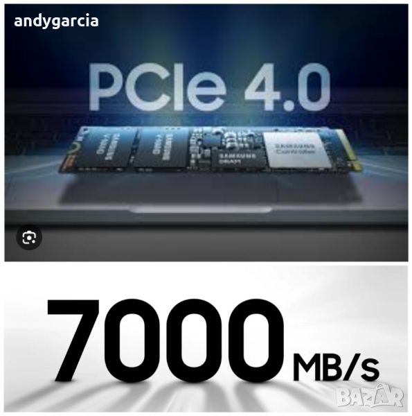 1TB SSD Samsung 1024GB NVME PM9A1 TLC V6 m.2 PCI-E 4.0 x 4 Read 7000 MB/s Write 5100 MB/s диск, снимка 1