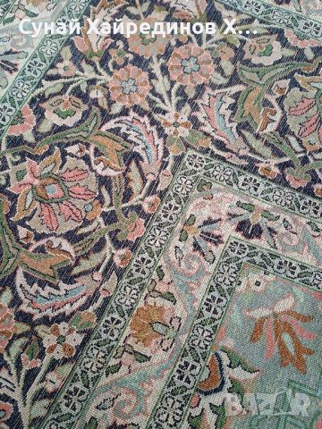 ръчно тъкан копринен килим, снимка 1 - Килими - 45927252
