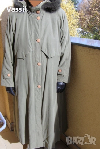 Неразличимо от ново дамско зимно палто заешка подплата и зимна шапка, снимка 2 - Якета - 53111288