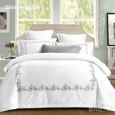 Premium серия, долен чаршаф с ластик, 100% памук  1 бр. х плик за завивка 200 x 230 cm 1 бр. х долен, снимка 8 - Спално бельо - 54115780