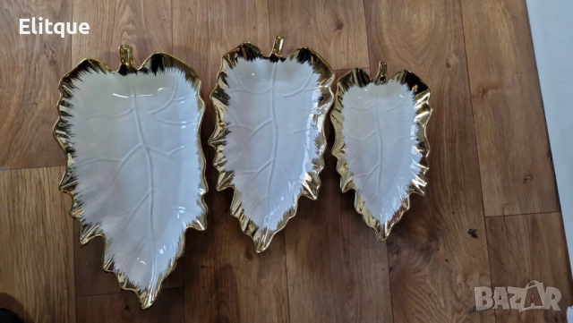 Комплект 3 броя плата във формата на листо - 25см/30см/35см дължина, снимка 3 - Други - 52743912