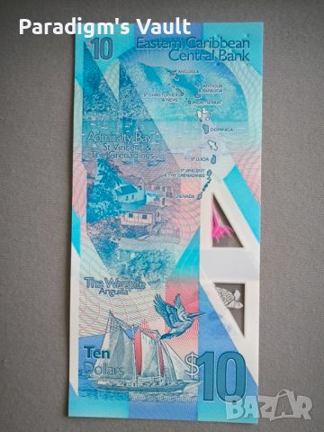 Банкнота - Източни Кариби - 10 долара UNC | 2019г., снимка 6 - Нумизматика и бонистика - 45232291
