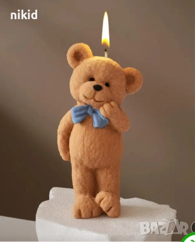 3d Прав висок мечок мече с лапа на лице силиконов молд форма фондан шоколад смола свещ гипс декор, снимка 4 - Форми - 52716409