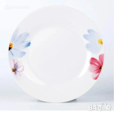 Комплект чинии 24 части с нежни цветя – Свежест и стил за всяка трапеза, снимка 6 - Сервизи - 53266143