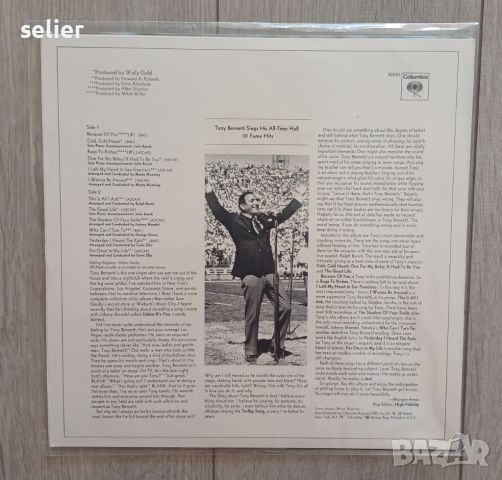 TONY BENNETT Американско издание  Състояние и на винила и обложката NEAR MINT Плочата на моменти над, снимка 2 - Грамофонни плочи - 46419369
