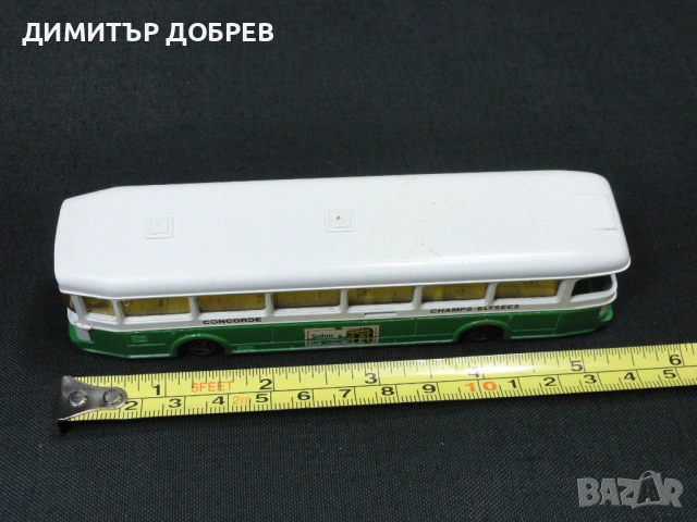 СТАРА РЕТРО МЕТАЛНА КОЛИЧКА АВТОБУС SAVIEM MAJORETTE FRANCE, снимка 7 - Колекции - 53424244