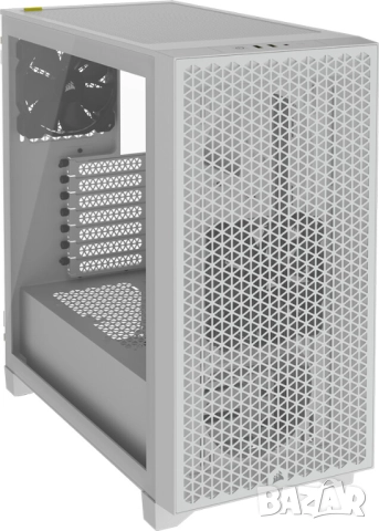 Кутия Corsair 3000D Tempered Glass Mid-Tower, бяла