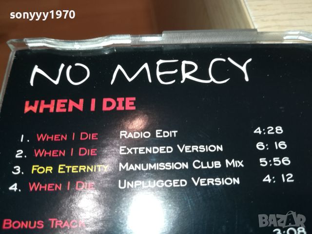 NO MERCY-CD ВНОС GERMANY 1107241329, снимка 9 - CD дискове - 46547255