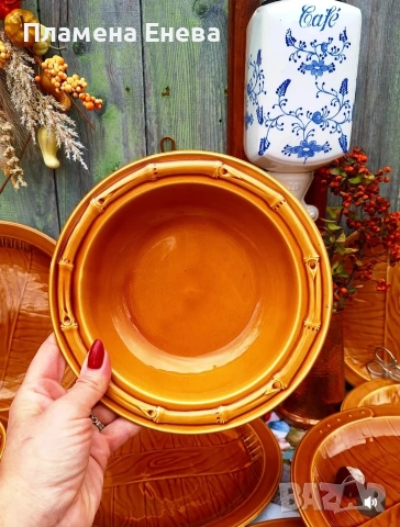 Керамичен комплект Gien France , снимка 4 - Сервизи - 53092492