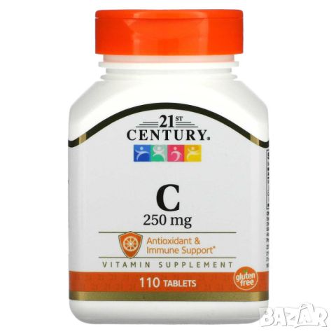 21st Century Витамин C, 250 mg, 110 таблетки, снимка 1 - Хранителни добавки - 46082468