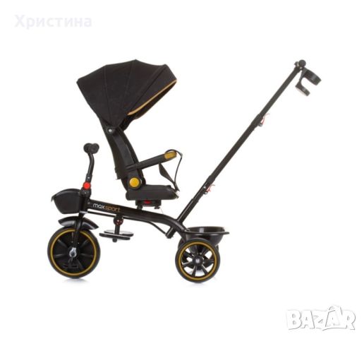 Триколка със сенник Chipolino - Max Sport, обсидиан, снимка 2 - Детски велосипеди, триколки и коли - 45465501