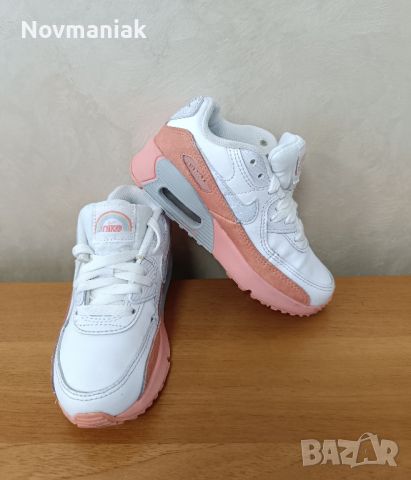 Nike Air Max 90 Leather-Като Нови, снимка 3 - Детски маратонки - 46156191