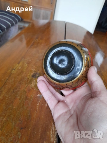 Стара дървена паница,хохлома #11, снимка 3 - Други ценни предмети - 53076872