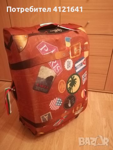Куфар нов, размер L, 4 колелца, с калъф, снимка 1 - Други стоки за дома - 46085632