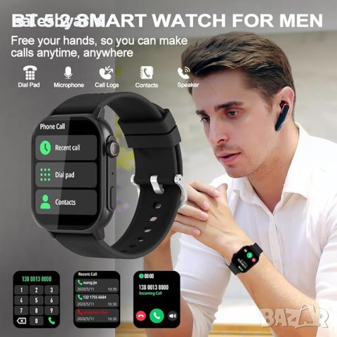 LEMFO Smart Часовниk за Мъже за Android & iOS, снимка 6 - Мъжки - 45150637