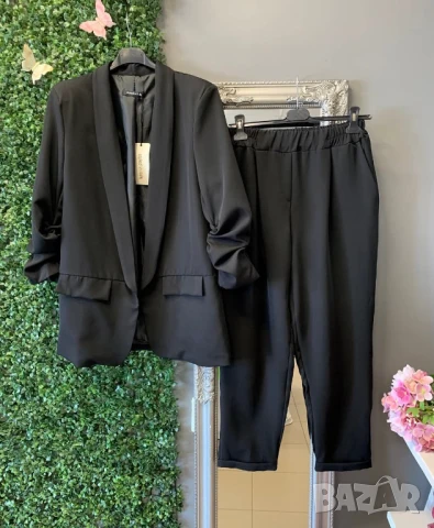 🌷Официален дамски костюм сако и панталон , снимка 2 - Костюми - 50978270