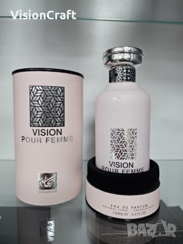 Оригинален Арабски парфюм Vision Pour Femme Eau De Parfum 100ml Spray, снимка 1 - Дамски парфюми - 44972651