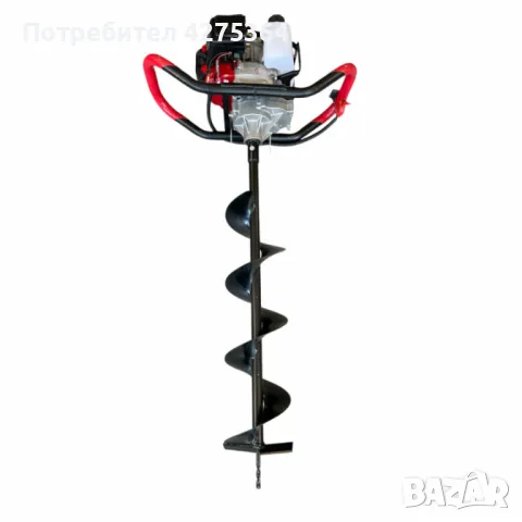 Бензинов свредел с мощен 68cc двигател, снимка 6 - Градинска техника - 50386230