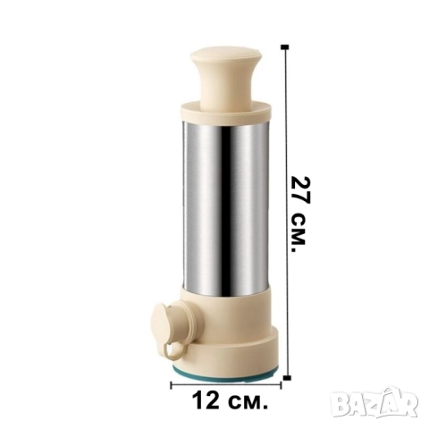 Шприц за пълнене на луканки | Ръчна пълначка за месо и кайма, снимка 6 - Аксесоари за кухня - 52280081